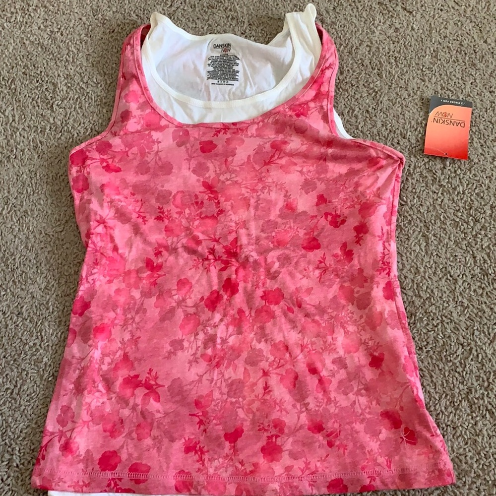 Danskin pink double tank